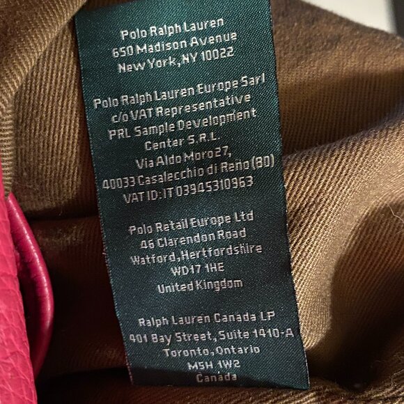 Ralph Lauren Pebbled Leather Shoulder Bag - Hot Pink - Brass Hardware - Picture 14 of 15